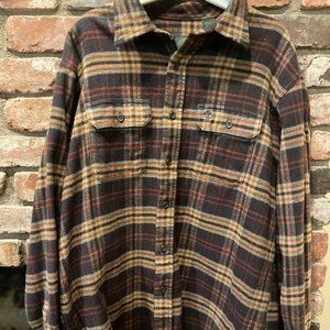 Timberland Brown Flannel Button Down Shirt